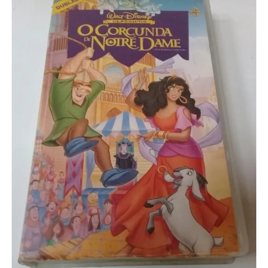 VHS O CORCUNDA DE NOTRE-DAME DISNEY - Dublado - Usado - ABRIL VIDEO FITA VERDE