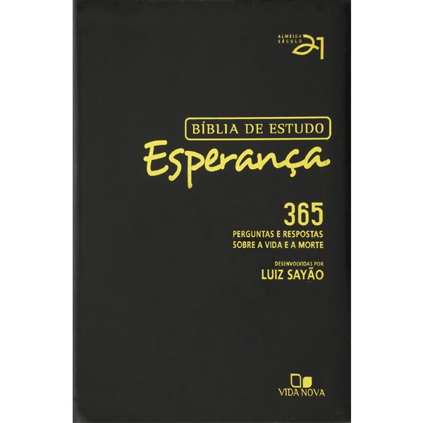 Bíblia de Estudo Esperança | A21 | Letra Normal | Capa Preta em Oferta na Shopee