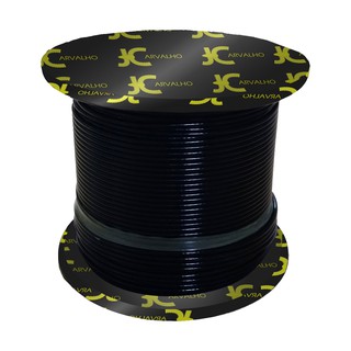 100 Metros Cabo De Aço 1/8 Revestido P/ Academia Pvc Preto