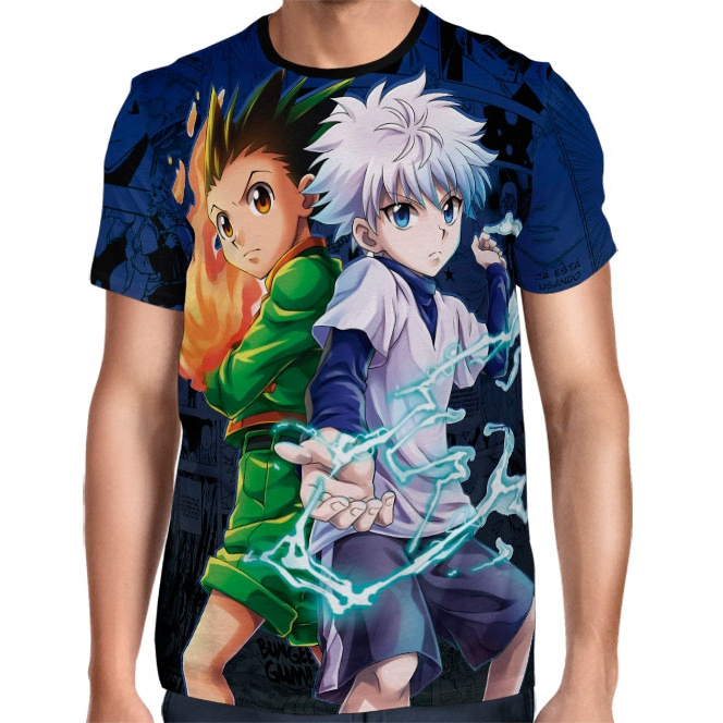 Camisa Color Print - Killua e Gon - Hunter x Hunter