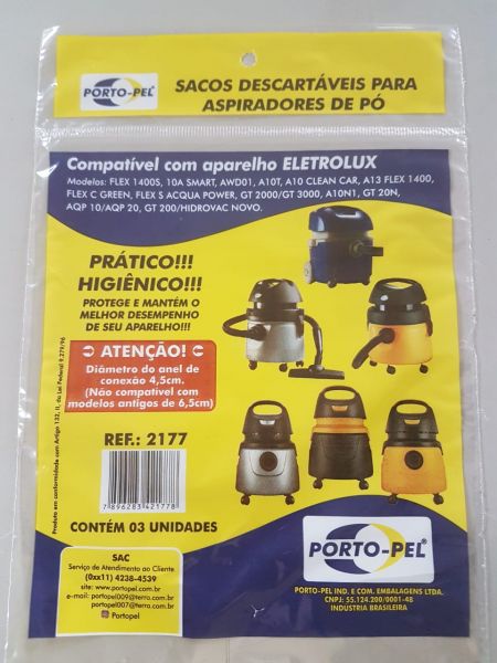 SACO ASPIRADOR ELECTROLUX FLEX / GT 3000 NOVO / A10S / A10T / A10 CLEAN CAR / A13 / A10 N1