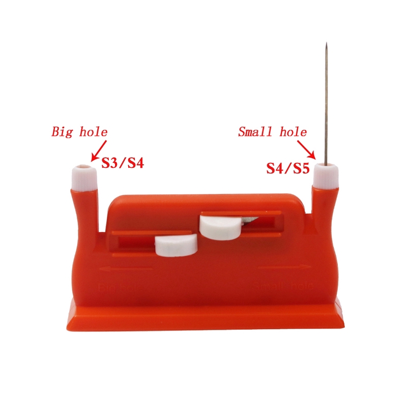 Máquina de costura de costura de 1 peça Máquina de rosqueamento de ponta dupla Máquina de rosqueamento automático Laranja / verde Máquina de costura de agulha de inserção de agulha Cinto de ferramentas de costura de 5 peças Agulha de costura de agulha de