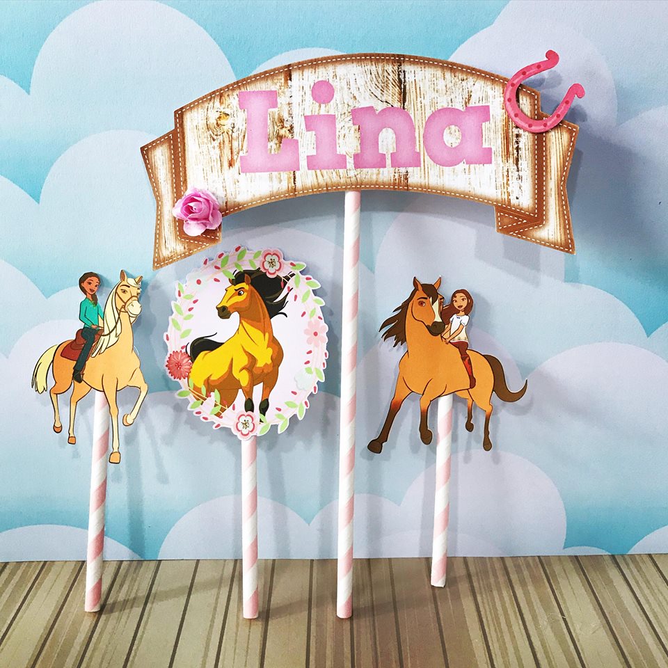 Topo De Bolo Personalizado Topper Decoracao Para Bolo Cavalo Spirit Shopee Brasil