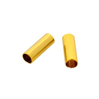 Canutilho liso banho ouro 18k - 4x2 mm (10 peças) FL-47