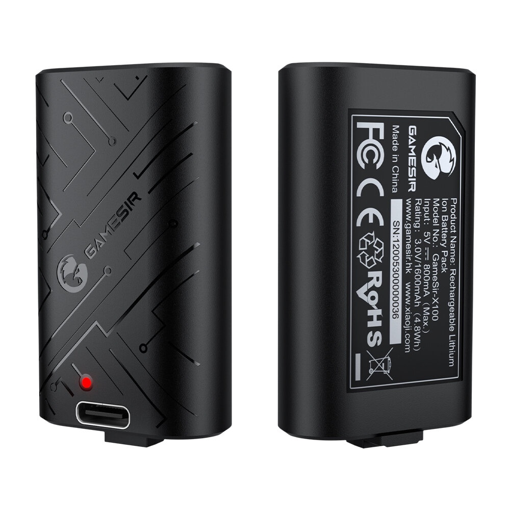 2x Baterias Gamesir X100 1600mah Recarregável Xbox One e Xbox Series S e X