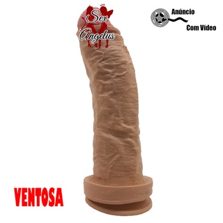 Pênis De Borracha Em Silicone Flexivel Pele 21cm x 5,5cm Com Ventosa - Promoção