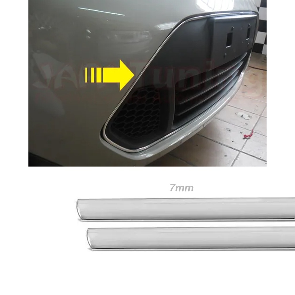 Kit Aplique Friso Cromado Para-choque Fiesta Hatch Sedan 2010 2011 2012 2013 2014 em Oferta na Shopee