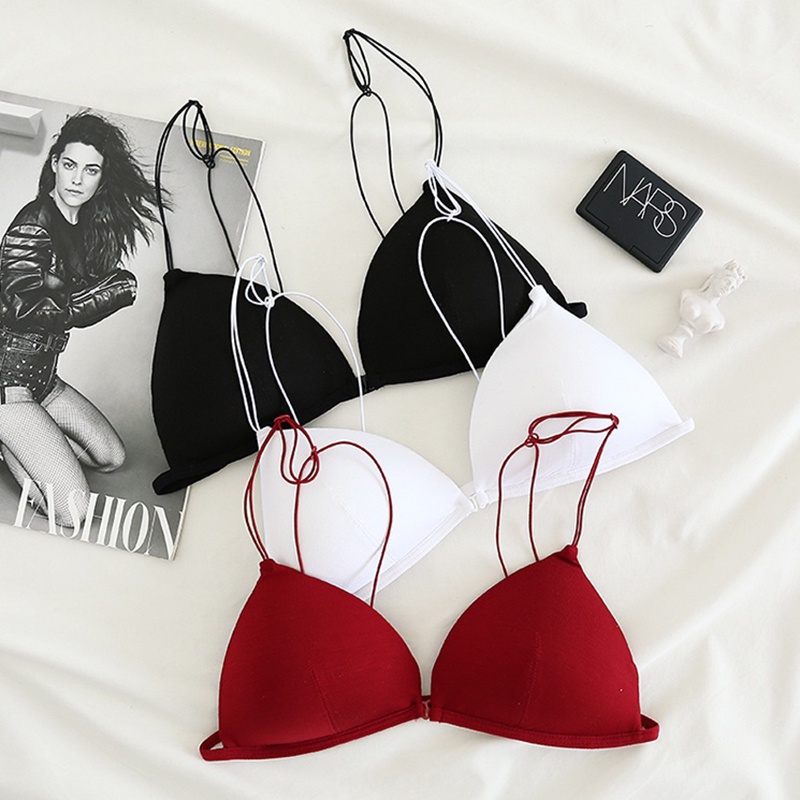 Conjunto De 3 Peças De Lingerie Feminina Com Fechamento Frontal Suave Sem Costura Push Up Acolchoado Sutiã Respirável