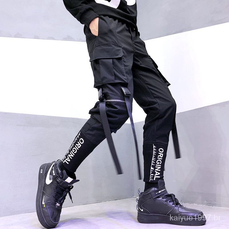 Men & Women Hip Hop Cargo Pants joggers Sweatpants Trousers