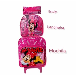 Kit Mochila de Rodinha da mini +estojo+lancheira infantil em Oferta na Shopee