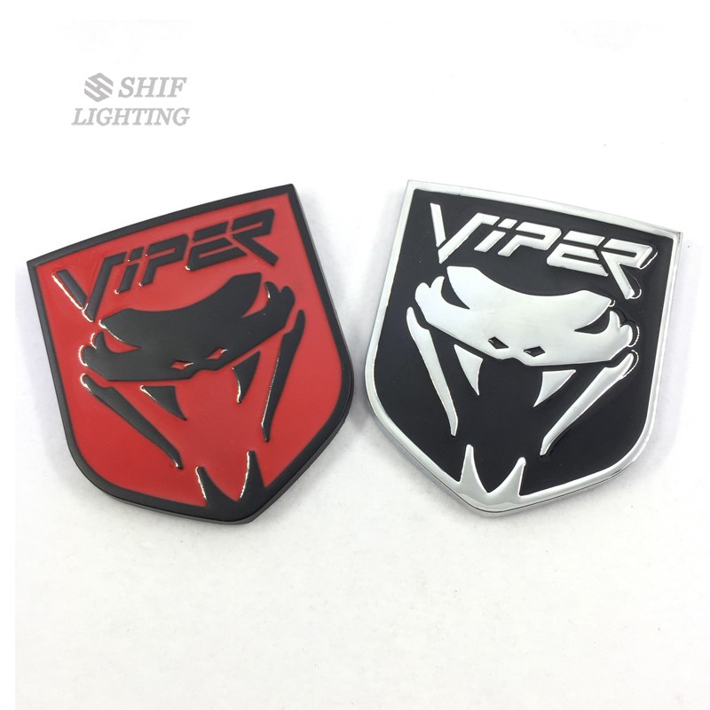 1x Metal VIPER Cobra Snake Logo Carro Auto Emblema Adesivo Decalque Ford Mustang