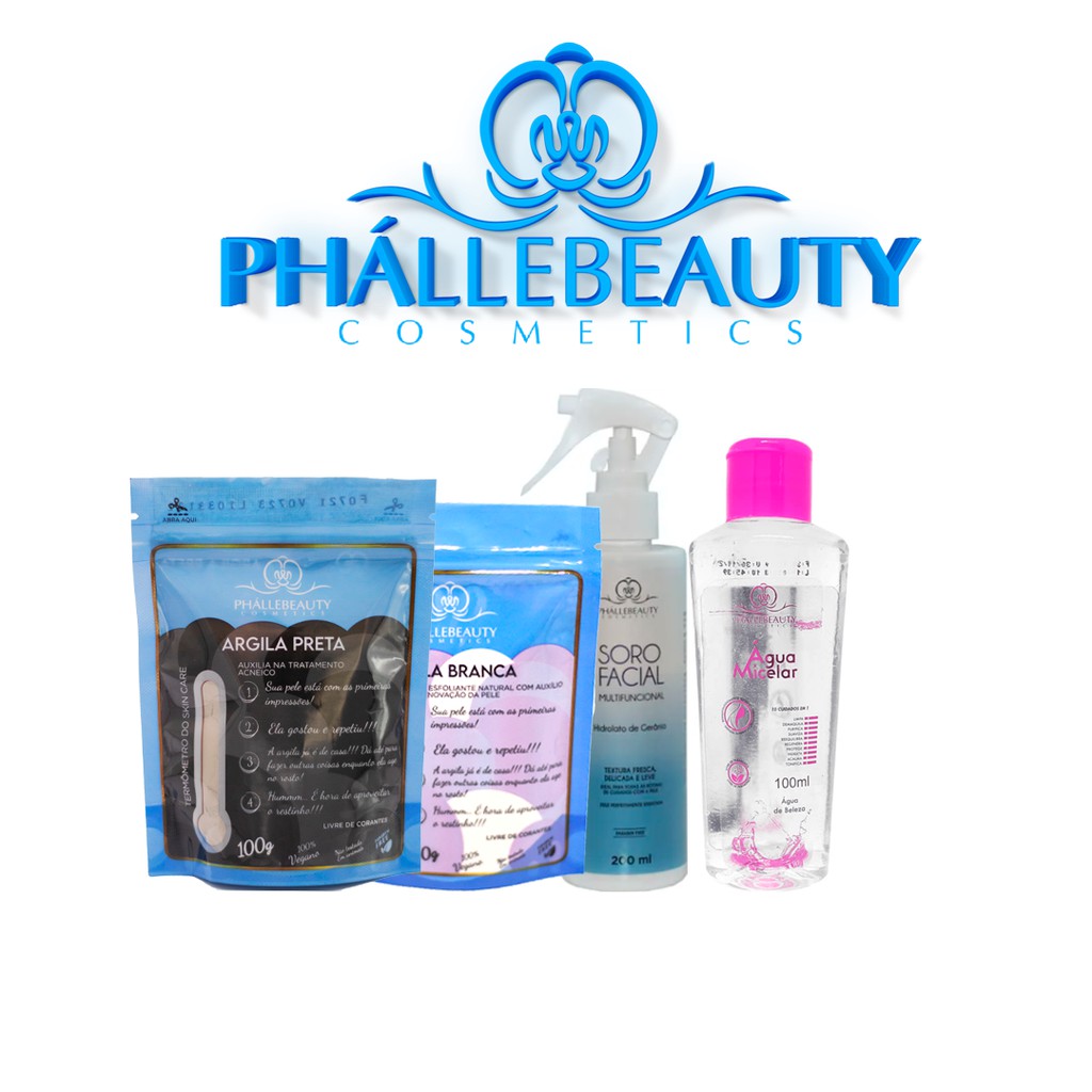 Kit Argilas para Skin Care PhálleBeauty 4 itens