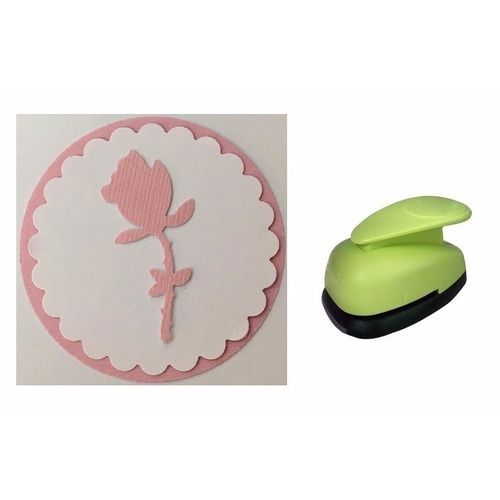 Furador Scrapbook Jumbo - Rosa 2,5cm Bela E A Fera em Oferta na Shopee
