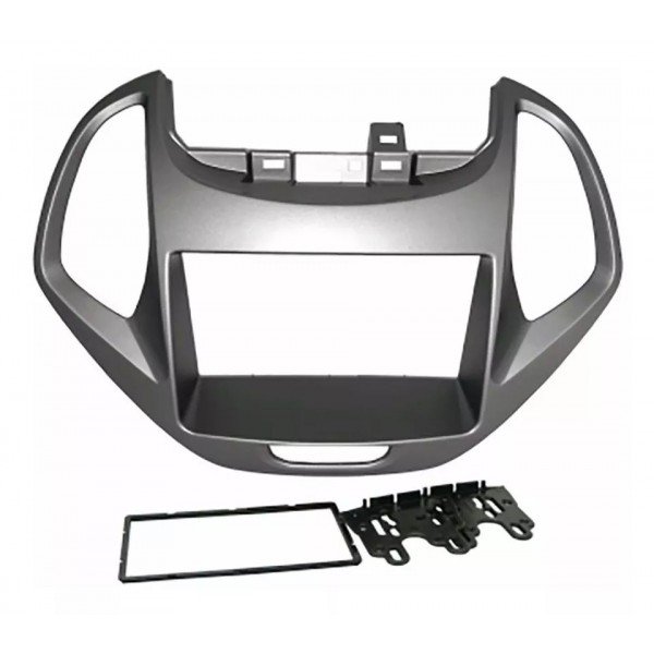 Moldura 2 Din Ford Ka / Ka+ 2018, 2019 - Cinza em Oferta na Shopee