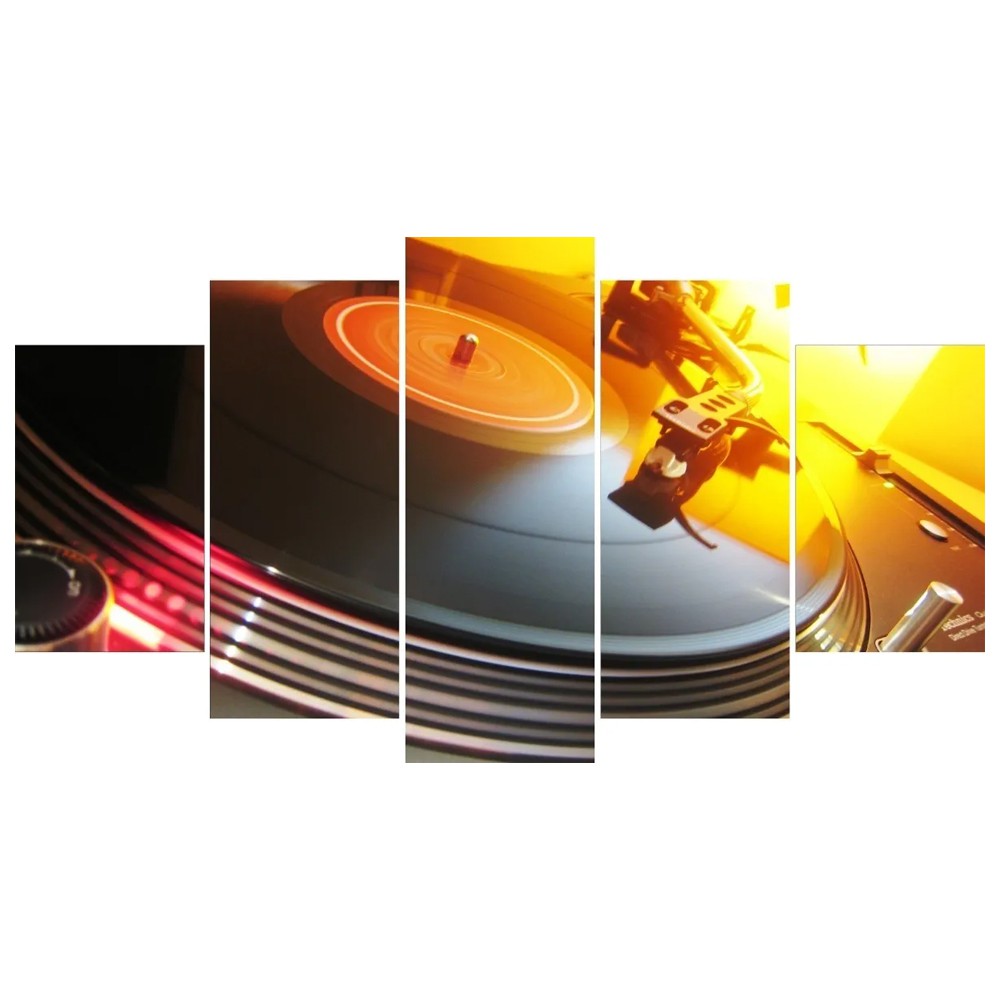 Quadro Decorativo Vinil Toca Discos Vitrola Musica | Shopee Brasil