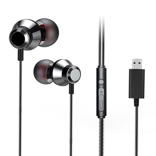 Fones de ouvido USB com cancelamento de ruído de microfone para controles de áudio de laptop PC