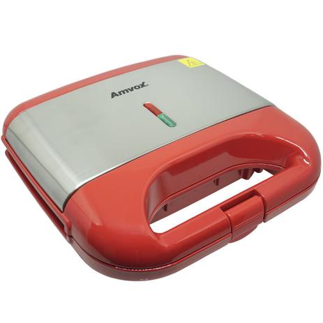 Sanduicheira E Grill Led 750w Amvox Ams 500 Red