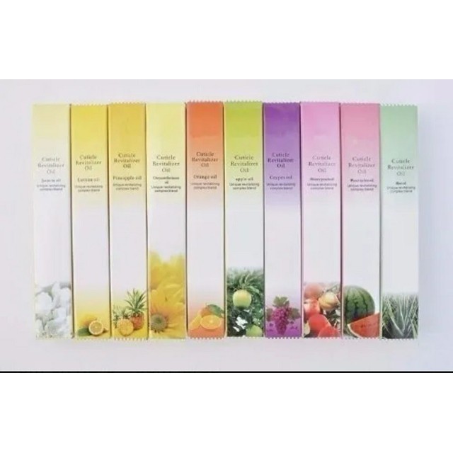 KIT 20 Caneta Óleo Hidratante Revitalizante De Cutículas Sabores De Frutas Gel De Unha