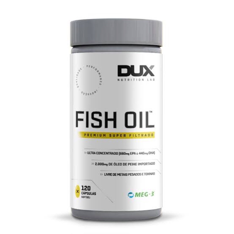 Ômega 3 Fish Oil Dux - Pote com 120 cápsulas - Dux Nutrition