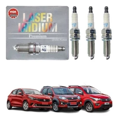Jogo Vela Iridium Ngk Fiat Argo Mobi Uno 1.0 6v Firefly