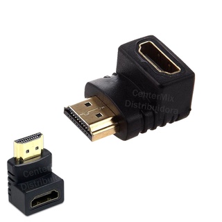 ADAPTADOR CONECTOR PARA CABO HDMI COTOVELO 90 GRAUS