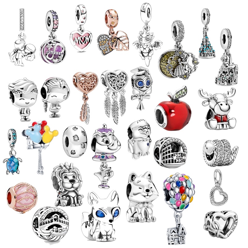 Pulseira Pandora Charmosa Fit 925 Prata Balão De Ar Quente Raposa Vermelha Zircônia Coração Joalheria Presente Dia Dos Namorados Cha