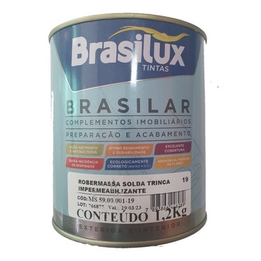 Robermassa Solda Trinca Impermeabilizante Veda Trincos 1,2kg - Brasilux em Oferta na Shopee