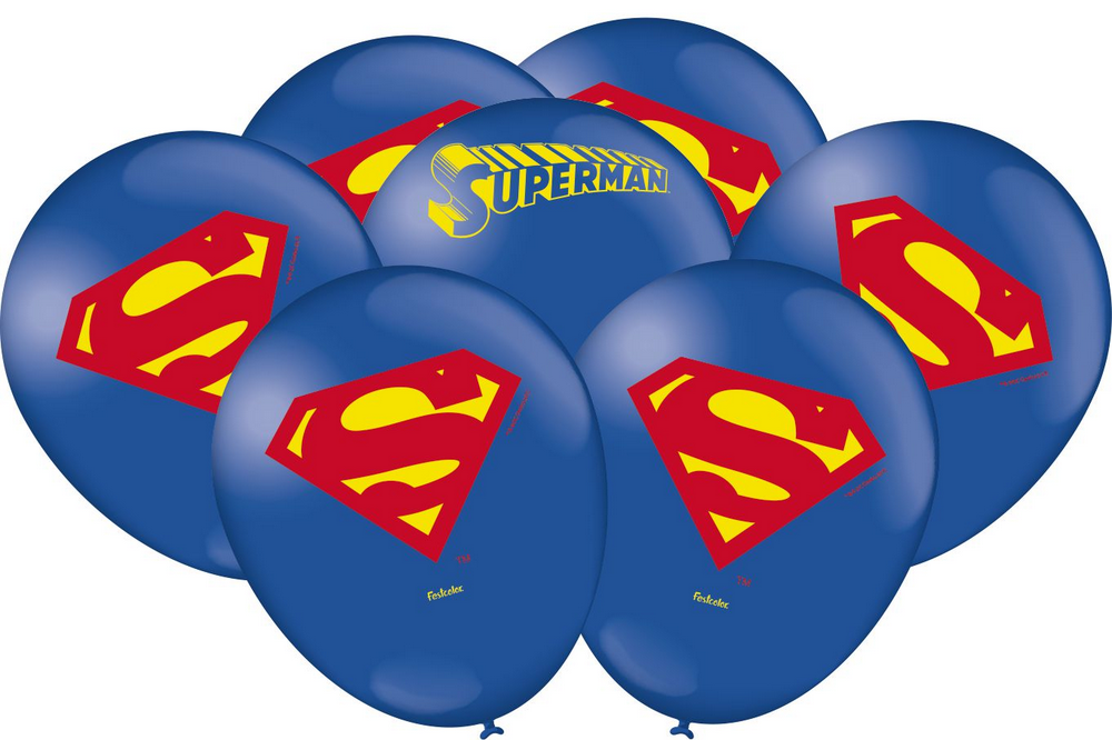 Balão Festa Superman - 25 unidades - Festcolor - Rizzo Festas em Oferta na Shopee