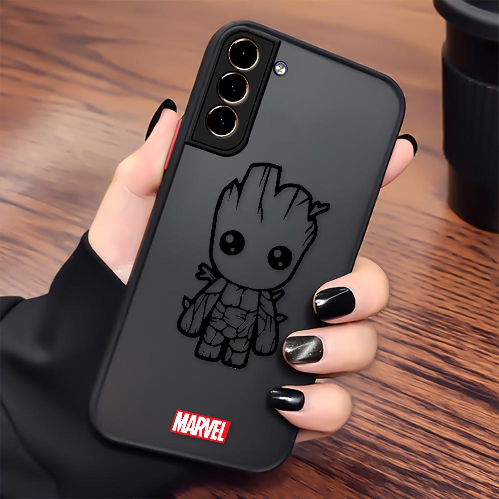 Marvel Homem De Ferro Aranha Groot Capitão América Capa De Fosca À Prova De Choque Para Samsung Galaxy M10 M20 M30S M23 5G M31 M32 M33 5G M51 M52 5G M62