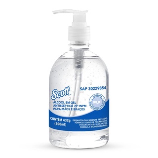 Álcool em Gel Antisséptico Scott Pump 500ml - 1 Unidade