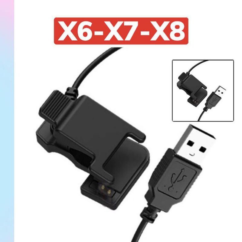 Carregador para smartwatch X6 - X7 - X8 - Envio Imediato