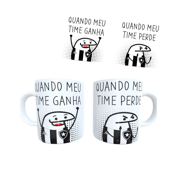 Caneca De Porcelana Flork Time Botafogo Shopee Brasil