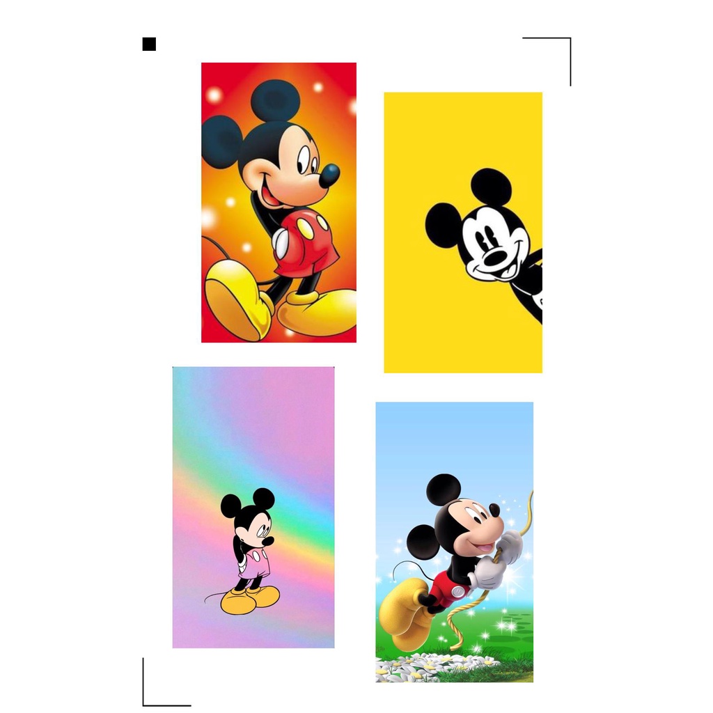 Adesivo mickey 10x7 cartela com 4 imagens á prova d'água temos á pronta entrega chega rapidinho