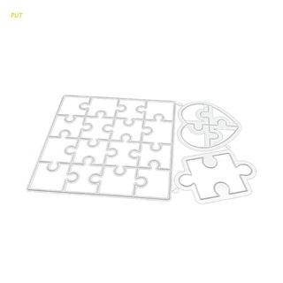Put Coração Puzzle De Corte De Metal Morre Stencil Diy Álbum Scrapbooking Selo Cartão De Papel Embossing Artesanato Decoração