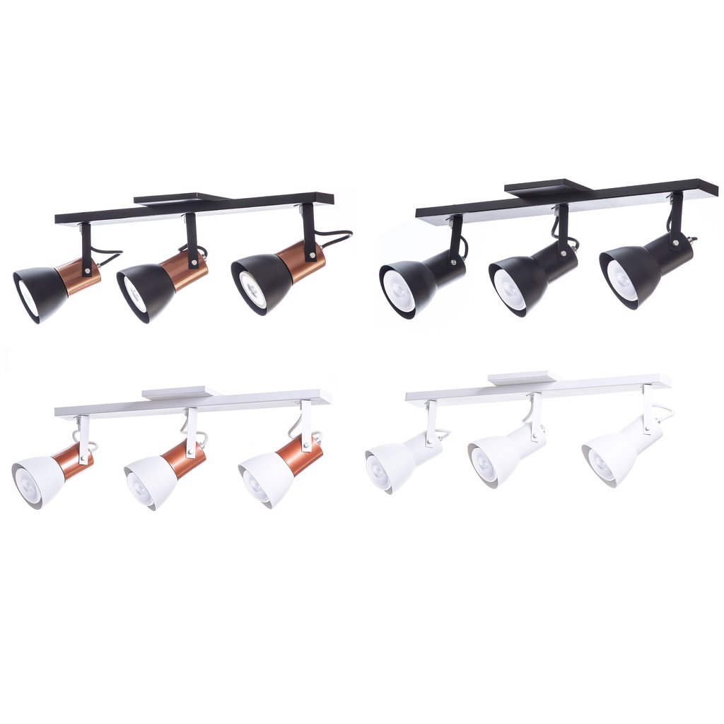 Spot Trilho Direcionável C/3 Soquete E27 Aluminio Decoracoes em Oferta na Shopee