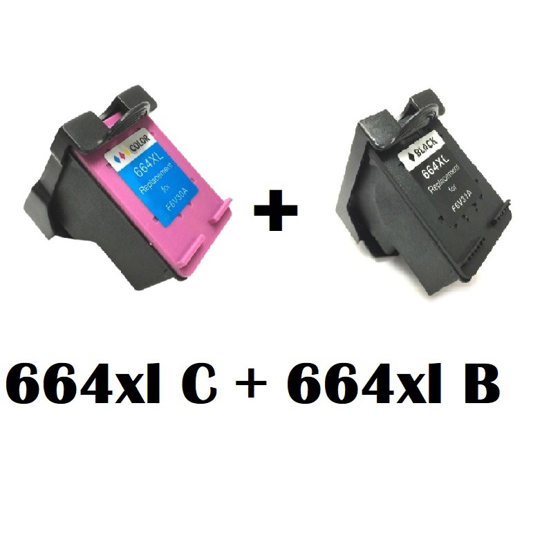 PAR DE CARTUCHOS JATO DE TINTA 664XL PRETO + 664XL COLORIDO