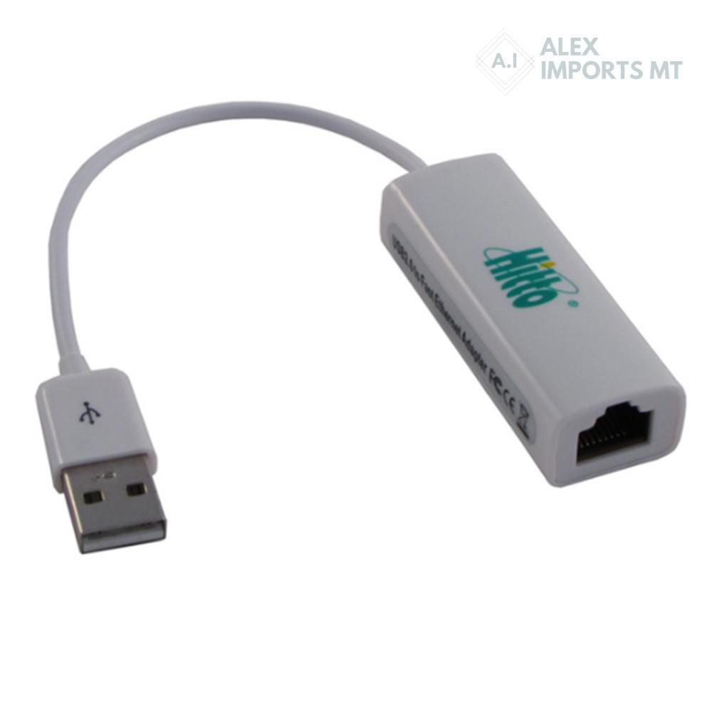 Adaptador USB 2.0 A Macho X Rede RJ45 Femea Hitto Js Technology Internet 10/100 mbps