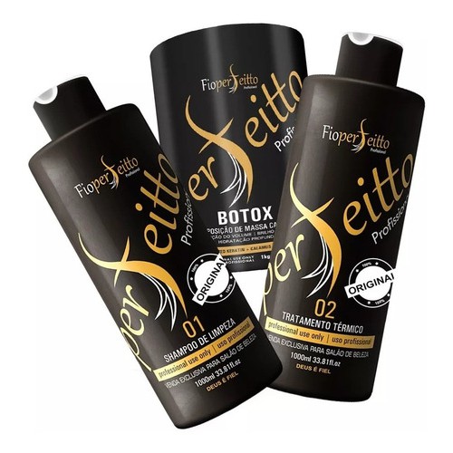 Kit Escova Definitiva tradicional perfeitto + Btox  perfeitto Professional hidratante 1kg.