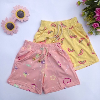 Shortinho - Short Estampado Feminino Infantil e Juvenil Com Bolso Verão