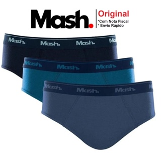 Kit Com 3 Cuecas Plus Size Tamanho Grande 54 56 58 60 Mash Slip Tradicional Em Algodao em Oferta na Shopee
