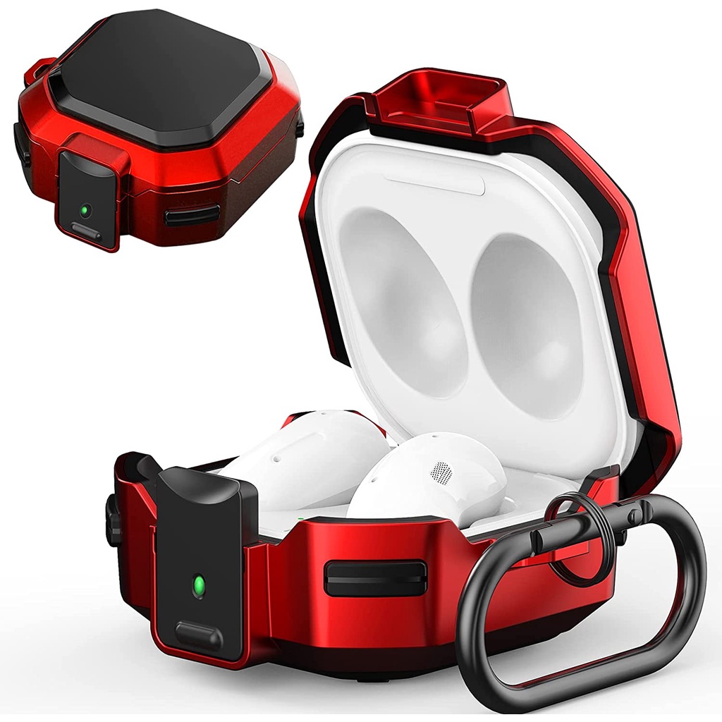 Capa Galaxy Buds 2/Pro Live/FE 4/4Pro Com Trava , Robusta De Corpo Inteiro Para