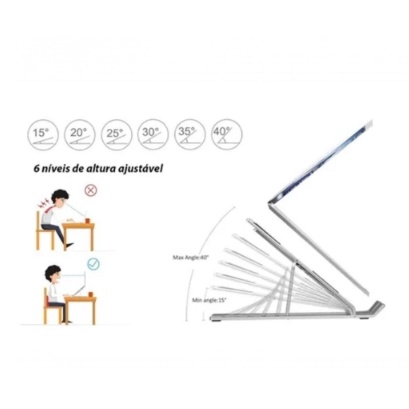 Suporte Para Notebooks Universal Dobrável Portátil Ajustável