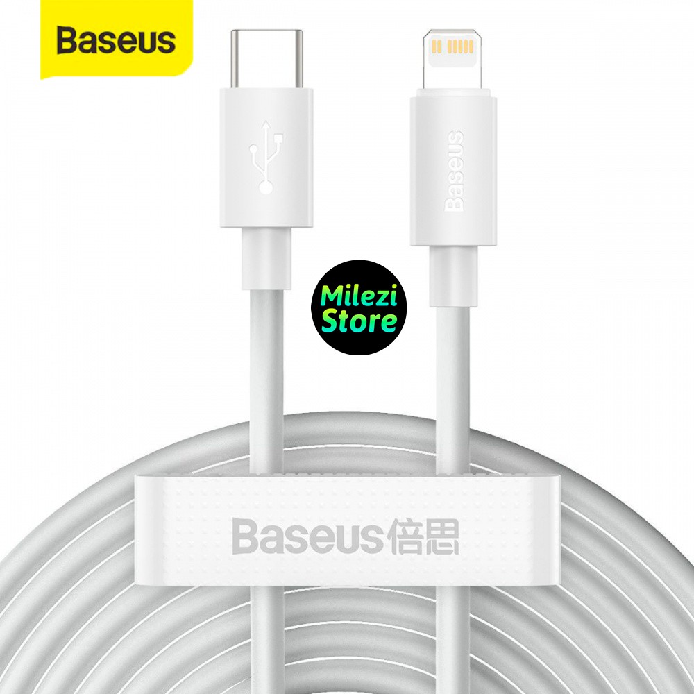 Cabo USB Tipo C p/ Lightning Baseus PD 20w Carga Rápida iPhone 1,5m