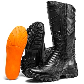 Bota Coturno Militar Samu Bombeiro Em Couro SF Calcados Lançamento