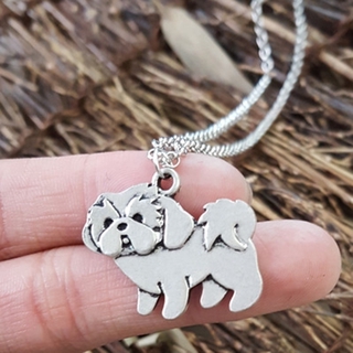 Moda Hip Hop Das Mulheres Estilo Pet Dog Pingente Colar De Jóias Acessórios