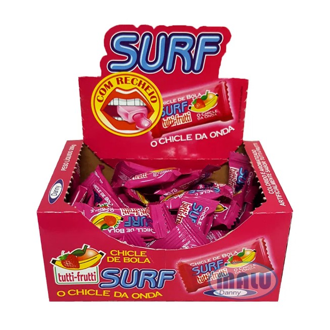 Chiclete Goma de Mascar Chicle de Bola Surf Tutti - Frutti 160g- Danny