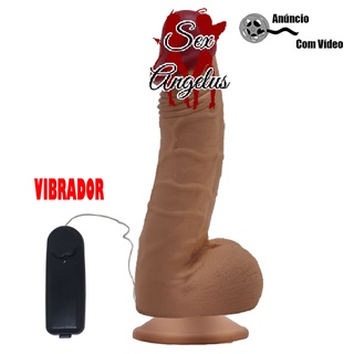 Pênis Em Silicone Gigante Macio 23cm x 6,0cm Vibrador Com Bullet