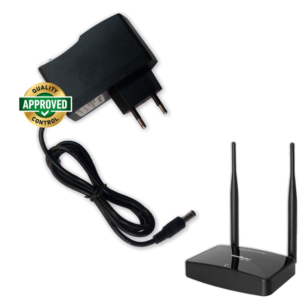 Fonte Para Roteador Intelbras Wrn 300 Bivolt ( Carregador / Cabo de Forca / Cabo de Energia ) - R2627