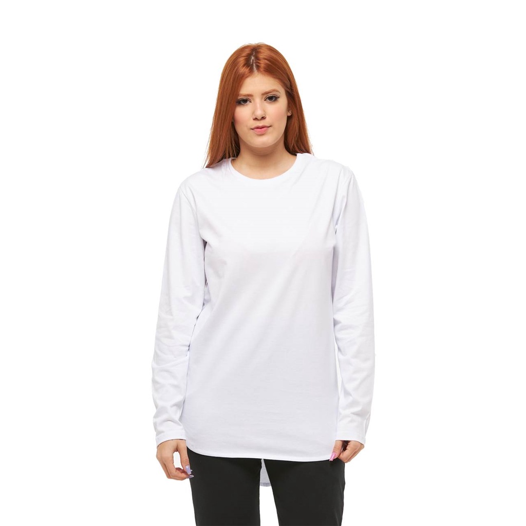 Camiseta Long Line Feminina Manga Comprida Konoa Algodão C2