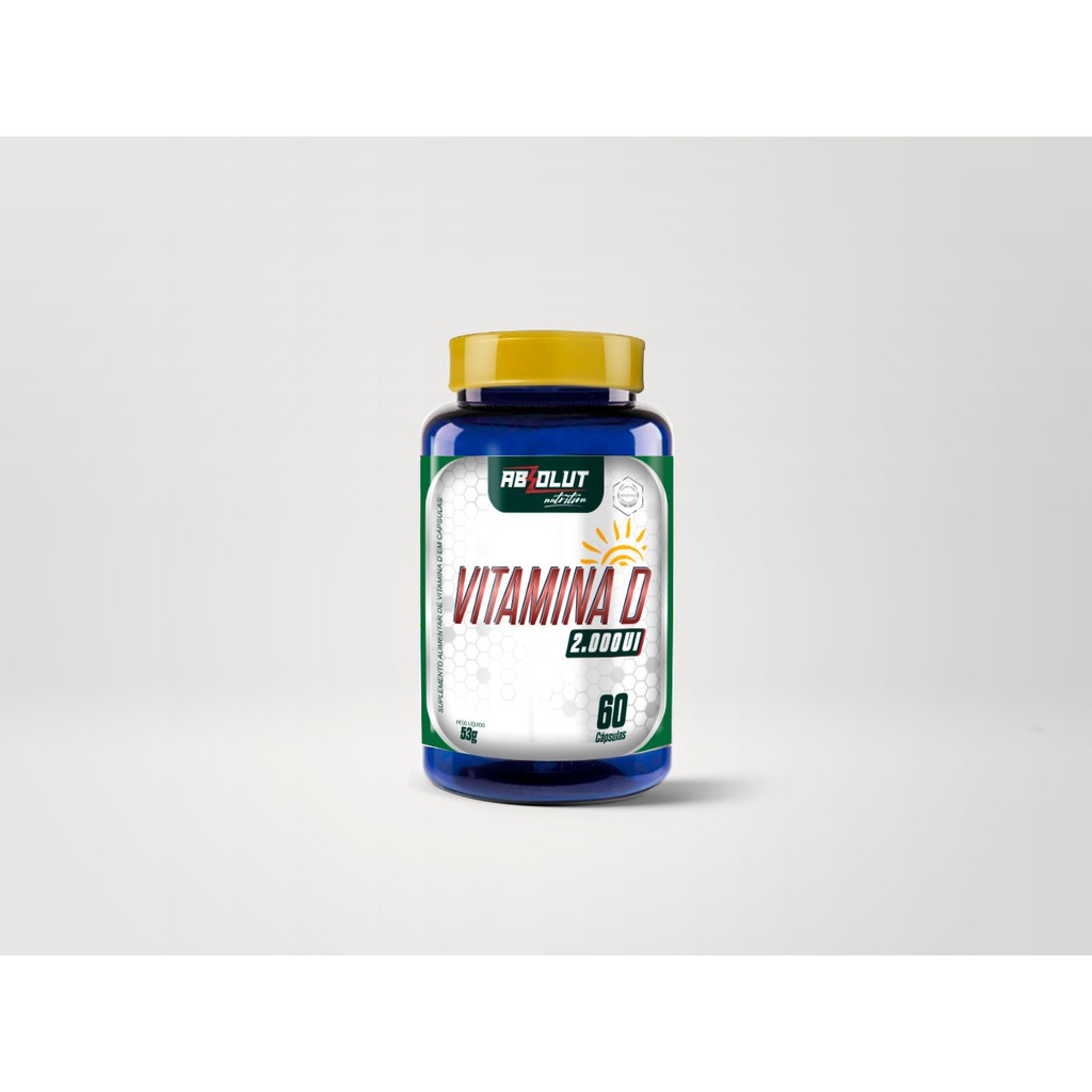 Vitamina D 2000UI 60 cápsulas - Absolut Nutrition - Suplemento Alimentar